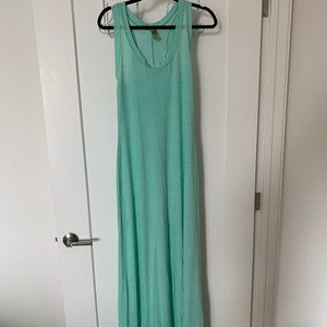 Mint Green Knit Maxi Dress - L